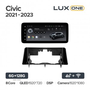 Штатная автомагнитола на Android TEYES LUX ONE для Honda Civic 2021-2023 6/128gb