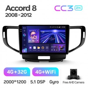 Штатная автомагнитола на Android TEYES CC3 2K для Honda Accord 8 2008-2012 3/32gb