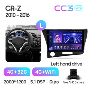 Штатная автомагнитола на Android TEYES CC3 2K для Honda CR-Z 1 CRZ LHD RHD 2010-2016 (Версия L) 3/32gb
