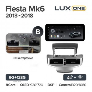Штатная автомагнитола на Android TEYES LUX ONE для Ford Fiesta Mk 6 2009-2018 (Версия B) 6/128gb