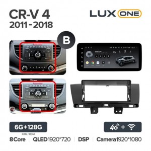 Штатная автомагнитола на Android TEYES LUX ONE для Honda CR-V 4 2011-2018 (Версия B) 6/128gb