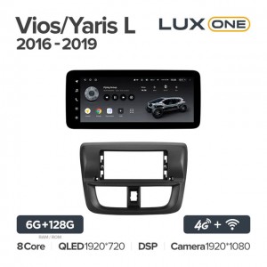 Штатная автомагнитола на Android TEYES LUX ONE для Toyota Vios / Yaris 2016-2019 6/128gb