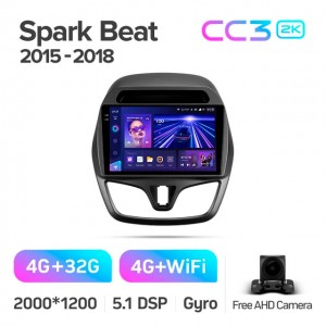 Штатная автомагнитола на Android TEYES CC3 2K для Chevrolet Spark Beat 2015-2018 3/32gb