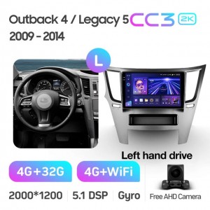 Штатная автомагнитола на Android TEYES CC3 2K для Subaru Outback 4 BR, Legacy 5 2009-2014 (Версия L) 3/32gb