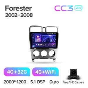 Штатная автомагнитола на Android TEYES CC3 2K для Subaru Forester SG 2002-2008 3/32gb