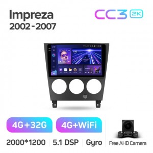 Штатная автомагнитола на Android TEYES CC3 2K для Subaru Impreza GD GG 2002-2007 3/32gb