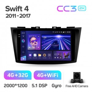 Штатная автомагнитола на Android TEYES CC3 2K для Suzuki Swift 4 2011-2017 3/32gb