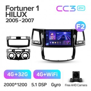 Штатная автомагнитола на Android TEYES CC3 2K для Toyota Fortuner 1 AN50 AN60, HILUX Revo Vigo 2005-2014 (Версия F2) 3/32gb