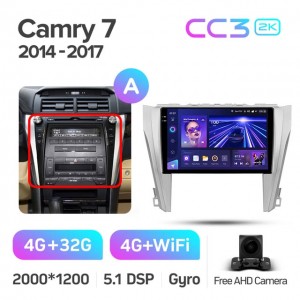 Штатная автомагнитола на Android TEYES CC3 2K для Toyota Camry 7 XV 50 55 2014-2017 (Версия A) 3/32gb