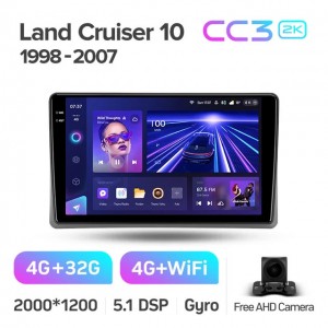 Штатная автомагнитола на Android TEYES CC3 2K для Toyota Land Cruiser 10 J100 100 1998-2007 3/32gb