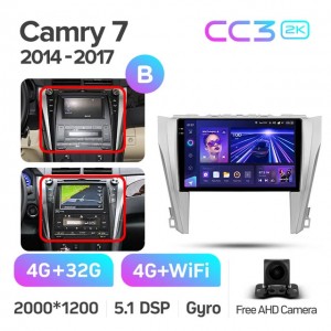 Штатная автомагнитола на Android TEYES CC3 2K для Toyota Camry 7 XV 50 55 2014-2017 (Версия B) 3/32gb