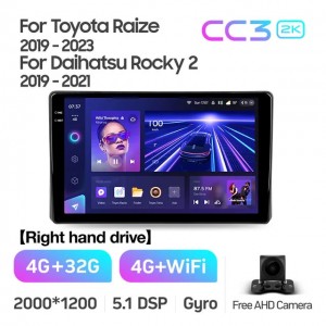 Штатная автомагнитола на Android TEYES CC3 2K для Daihatsu Rocky 2 2019-2021 (Правый руль) 3/32gb