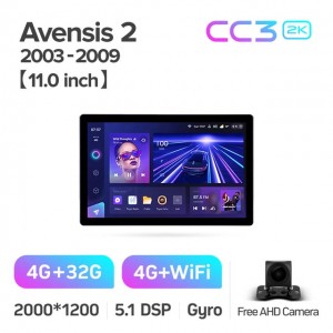 Штатная автомагнитола на Android TEYES CC3 2K для Toyota Avensis T250 2 II 2003-2009 3/32gb
