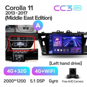 Штатная автомагнитола на Android TEYES CC3 2K для Toyota Corolla 11 Middle East Edition 2013-2017 (Версия A) 3/32gb