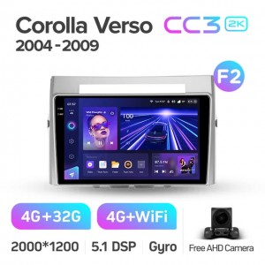 Штатная автомагнитола на Android TEYES CC3 2K для Toyota Corolla Verso AR10 2004-2009 (Версия F2) 3/32gb