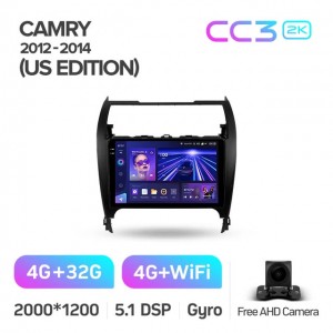 Штатная автомагнитола на Android TEYES CC3 2K для Toyota Camry 7 XV 50 55 2012-2014 US EDITION 3/32gb