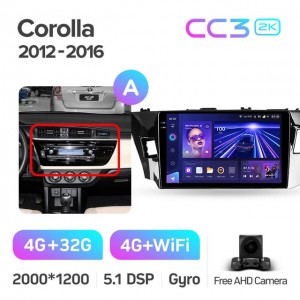 Штатная автомагнитола на Android TEYES CC3 2K для Toyota Corolla 11 2012-2016 (Версия A) 3/32gb