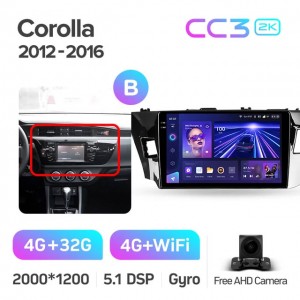 Штатная автомагнитола на Android TEYES CC3 2K для Toyota Corolla 11 2012-2016 (Версия B) 3/32gb