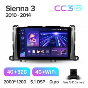 Штатная автомагнитола на Android TEYES CC3 2K для Toyota Sienna 3 XL30 2010-2014 3/32gb