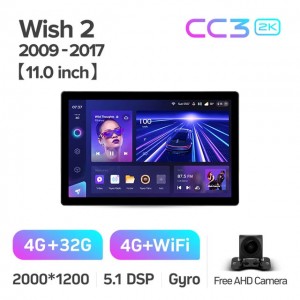 Штатная автомагнитола на Android TEYES CC3 2K для Toyota Wish 2 II XE20 2009-2017 3/32gb