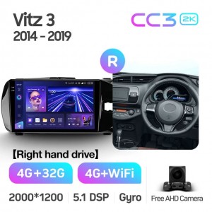 Штатная автомагнитола на Android TEYES CC3 2K для Toyota Vitz 3 XP130 2014-2019 (Версия R) (Правый руль) 3/32gb