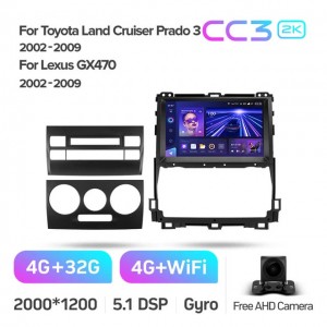 Штатная автомагнитола на Android TEYES CC3 2K для Toyota Land Cruiser Prado 120 3 3/32gb