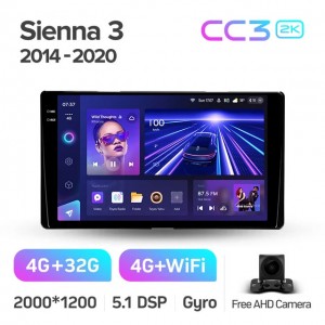 Штатная автомагнитола на Android TEYES CC3 2K для Toyota Sienna 3 XL30 2014-2020 3/32gb