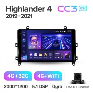 Штатная автомагнитола на Android TEYES CC3 2K для Toyota Highlander 4 2019-2021 3/32gb