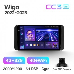Штатная автомагнитола на Android TEYES CC3 2K для Toyota Wigo 2022-2023 3/32gb