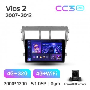 Штатная автомагнитола на Android TEYES CC3 2K для Toyota Vios 2 2007-2013 3/32gb
