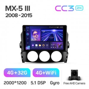 Штатная автомагнитола на Android TEYES CC3 2K для Mazda MX-5 III NC 2008-2015 3/32gb