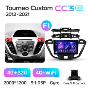 Штатная автомагнитола на Android TEYES CC3 2K для Ford Tourneo Custom 1, Transit 2012-2021 (Версия F1) 3/32gb