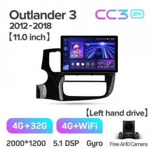 Штатная автомагнитола на Android TEYES CC3 2K для Mitsubishi Outlander 3 GF0W GG0W 2012-2018 (Версия 11.0) 3/32gb