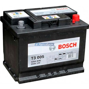 Аккумулятор BOSCH T3 005 (555064042) (55 А/Ч, 420 А)
