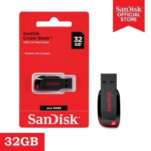 USB флешка SANDISK CRUZER BLADE BLACK 32GB