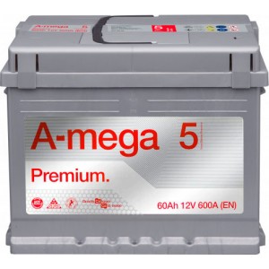 Аккумулятор A-MEGA PREMIUM 60 R (60 А/Ч, 600 А)
