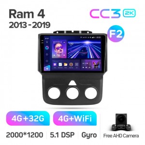 Штатная автомагнитола на Android TEYES CC3 2K для Dodge Ram 4 DJ DS 2013-2019 (Версия F2) 3/32gb