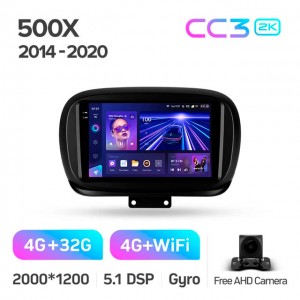 Штатная автомагнитола на Android TEYES CC3 2K для Fiat 500X 2014-2020 3/32gb