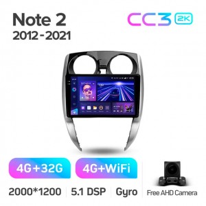 Штатная автомагнитола на Android TEYES CC3 2K для Nissan Note 2 E12 2012-2021 3/32gb