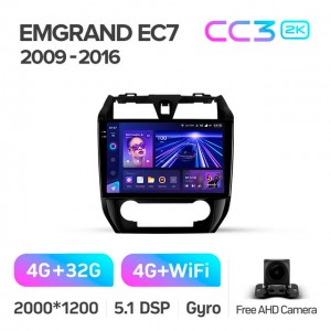 Штатная автомагнитола на Android TEYES CC3 2K для Geely Emgrand EC7 1 2009-2016 3/32gb