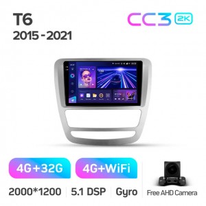 Штатная автомагнитола на Android TEYES CC3 2K для JAC T6 1 2015-2021 3/32gb