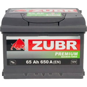Аккумулятор ZUBR PREMIUM 65 R (65 А/Ч, 650 А)