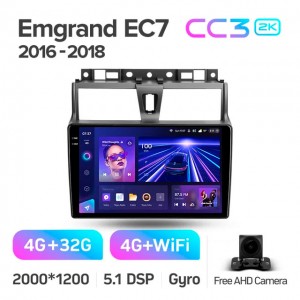 Штатная автомагнитола на Android TEYES CC3 2K для Geely Emgrand EC7 1 2016-2018 3/32gb