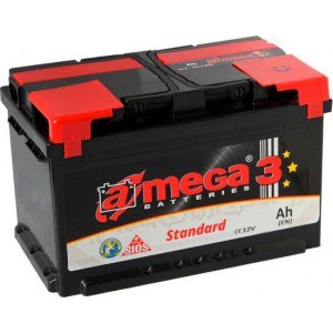 Аккумулятор A-MEGA STANDART 74 R (74 А/Ч, 720 А)