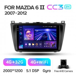Штатная автомагнитола на Android TEYES CC3 2K для Mazda 6 II GH 2007-2012 3/32gb