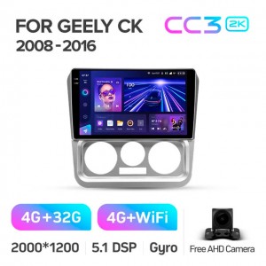 Штатная автомагнитола на Android TEYES CC3 2K для Geely CK 2008-2016 3/32gb
