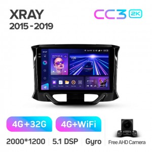 Штатная автомагнитола на Android TEYES CC3 2K для Lada Xray 2015-2019 3/32gb