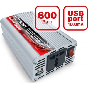 Автомобильный инвертор напряжения AVS IN-600W