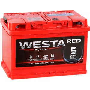 Аккумулятор WESTA RED 74 R (74 А/Ч, 760 А)