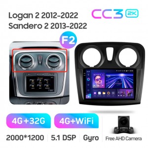 Штатная автомагнитола на Android TEYES CC3 2K для Renault Logan 2 2012-2022, Sandero 2 2013-2022 (Версия F2) 3/32gb